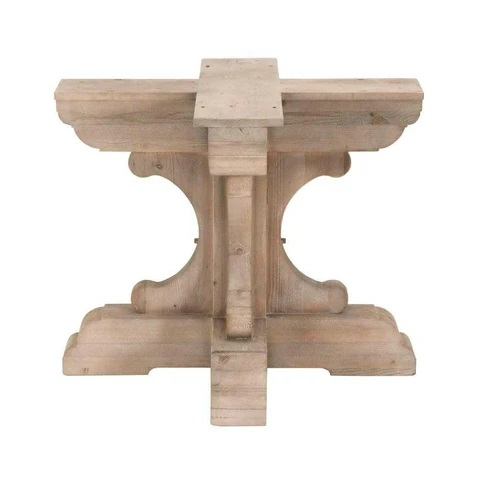 bastille round_ dining table base smoke gray pine